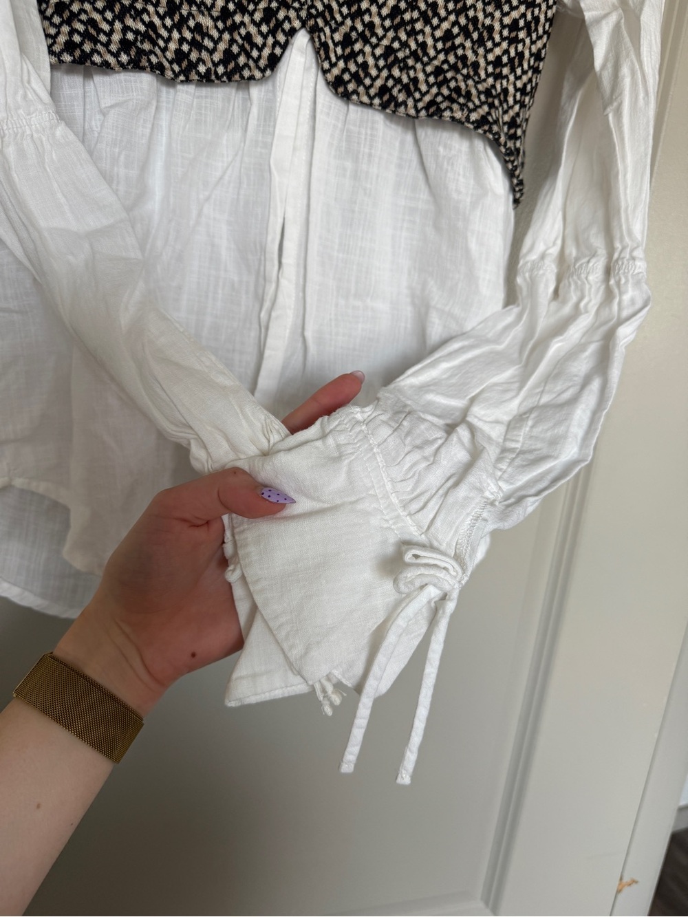 BY ANTHROPOLOGIE Layered Jacquard Vest & Blouse White Pullover Casual Formal Top - Picture 7 of 9